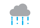 Heavy a.m. showers; cloudy, not as warm